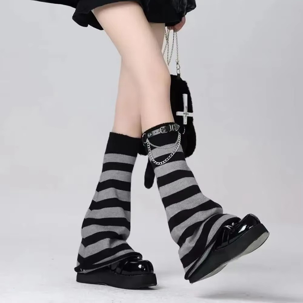 Boot Sock Slouchy - 고딕 하라주쿠 니트 레그 워머, 루즈핏